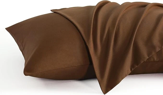 Stylish NTBAY King Pillow Cases Set of 2 2 Pack Brushed Microfiber 20×40 Pillow Cases Soft Wrinkle Fade Stain Resistant Brown Pillow Cases with Envelope Closure 20×40 Inches Brown Enhanced