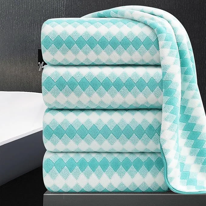 Versatile 4 Piece Extra Large Bath Towel Set Oversized Bath Sheet 35 x70 Bathroom Towel Enhanced