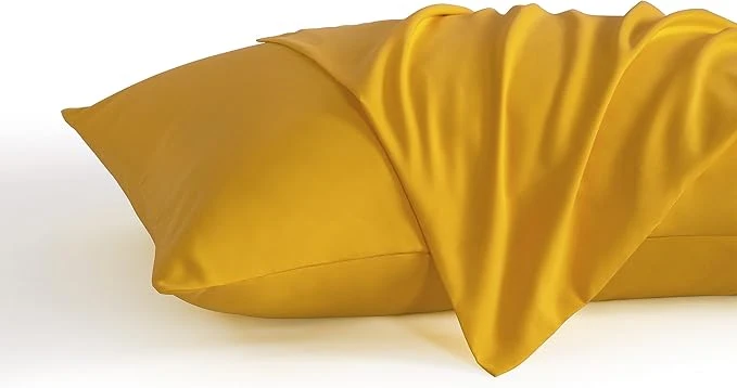 Easy-to-Use NTBAY Ginger Yellow Microfiber Pillowcases Set of 2 20×26 Inches Soft Wrinkle Fade Resistant High-Grade