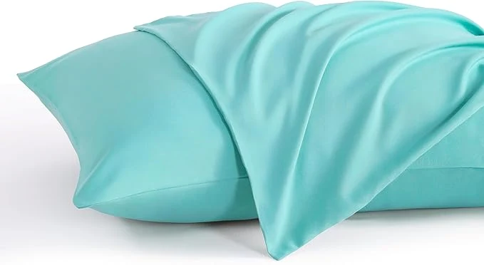Practical NTBAY Toddler Pillow Cases Set of 2 2 Pack Brushed Microfiber 14×20 Pillow Cases Soft Wrinkle Fade Stain Resistant Aqua Pillow Cases with Envelope Closure 14×20 Inches Aqua Classic