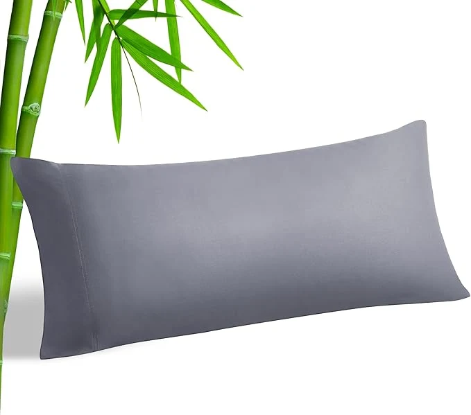 Safe BEDELITE Body Pillow Cover Rayon Made from Bamboo Cooling Body Pillow Pillowcase for Hot Sleepers and Night Sweats Breathable amp Silky Soft Full Long Pillow Case Cover Grey 20×54 Inches Easy-to-Use