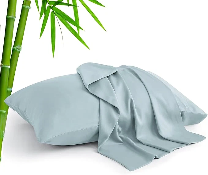 Consistent BEDELITE Pillow Cases Queen Size Set of 2 Rayon Derived from Bamboo Cooling Pillow Cases for Hot Sleepers amp Night Sweats Breathable and Silky Soft Envelope Pillowcases Haze Blue 20 quot x30 quot Effective