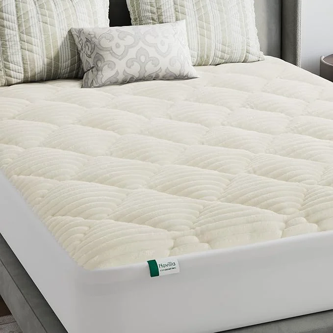 Consistent Novilla Fleece Mattress Topper California King Warm Sherpa Mattress Pad Cloud-Like Soft Bed Cover for Winter Deep Pocket fits up to 21 quot Machine Washable Premium