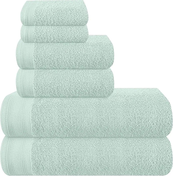 Durable Ultra Soft 6 Pack Cotton Towel Set Contains 2 Bath Towels 28×55 inch 2 Hand Next-Generation