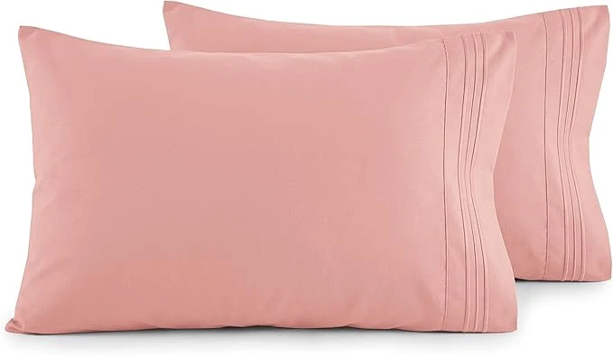Next-Generation Elegant Comfort Luxury Ultra-Soft 2-Piece Pillowcase Set – 1500 Premium Hotel Quality Microfiber Double Brushed – Wrinkle Resistant King Size Dusty Rose Original Design
