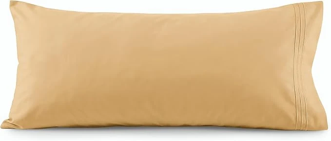 Outstanding Elegant Comfort Luxury Ultra-Soft 1-Piece Body Pillowcase – 1500 Premium Hotel Quality Microfiber Double Brushed – Wrinkle Resistant Body Pillowcase Size Camel-Gold Crafted