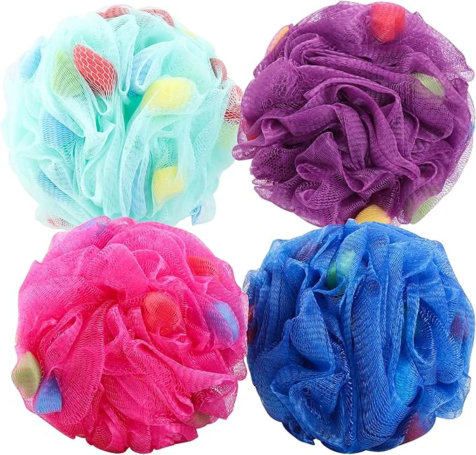 Artisan BTYMS Premium Mesh Poufs Bath Sponges Shower Loofahs Exfoliating Shower Puff Green