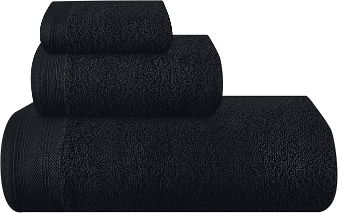 Dependable Ultra Soft 3 Pack Cotton Towel Set Contains a Bath Towels 28×55 inch a Hand Refined