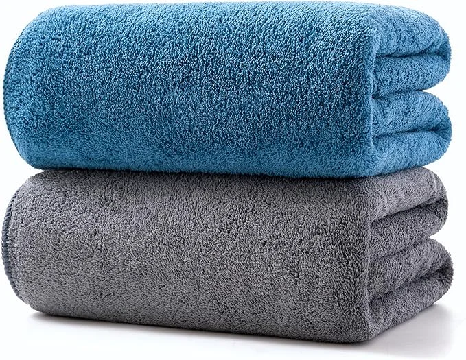 Reusable Lumimi 2 Pack Premium Microfiber Bath Towels Relaxed