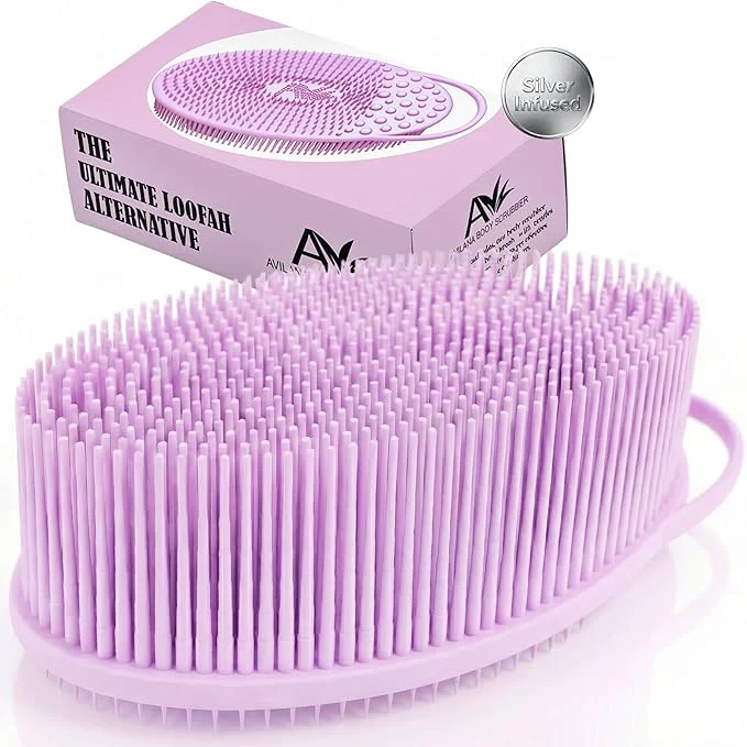 Sustainable Avilana Silver Edition Exfoliating Body Scrubber Reliable