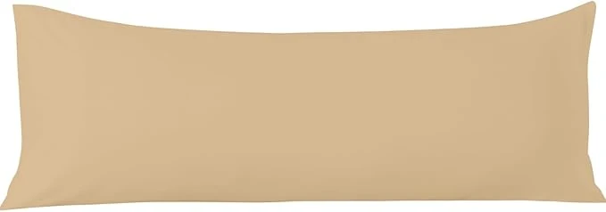 Enhanced Comfort Beddings Body Pillowcase Organic Cotton 720 Thread Count Sateen Soft Cooling Taupe 1-Pack Hidden Zipper Closure Hotel Quality Fade amp Shrink Resistant 20 x 72 Inches Green