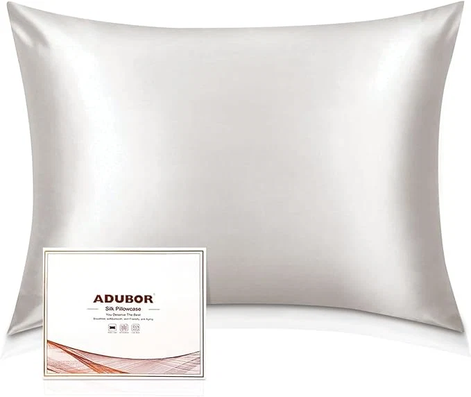 Quality Adubor Silk Pillowcase – Mulberry Silk Pillow Cases 22 Momme 6A Grade Fibers Silk Pillow Case for Hair and Skin Health with Hidden Zipper Queen 20 39 39 x30 39 39 Lvory White 1PC Organic