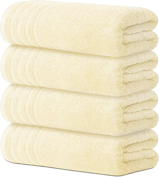 Easy-to-Use Avalon Towels Bath Towels Set of 4 Size 30 x 60 Inches Highly Soft and Minimalist