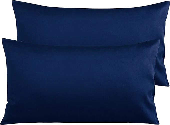 Reliable NTBAY Egyptian Cotton King Pillowcases – Set of 2 500 Thread Count Cotton Pillowcases – Soft and Breathable Envelope Closure Pillow Cases – 20×36 Pillow Covers for Bed Navy Blue Green