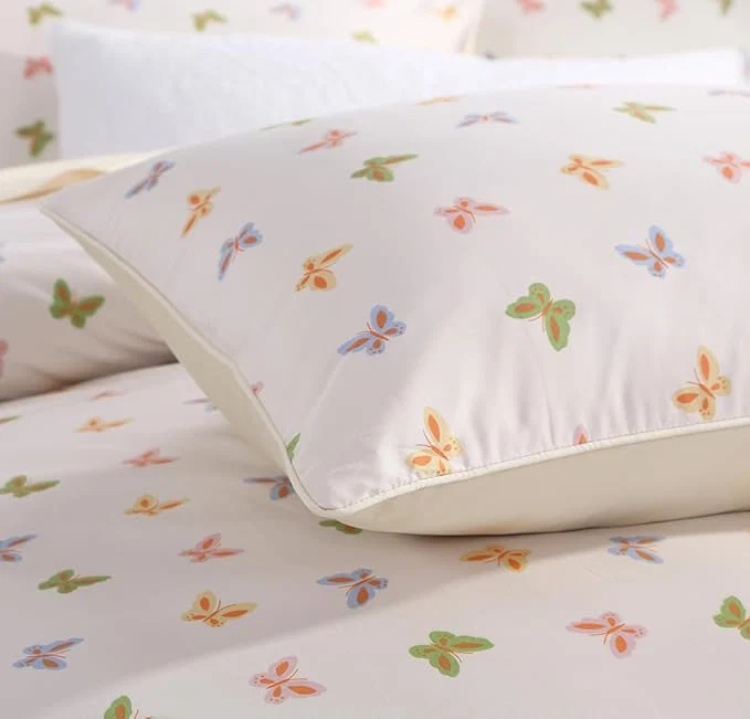 Powerful WINLIFE Cotton Pillowcases Butterfly Pattern Pillow Cases Queen Size Pillow Cover Set of 2 Queen 20×30 39 39 Colorful Butterfly Eco-Friendly