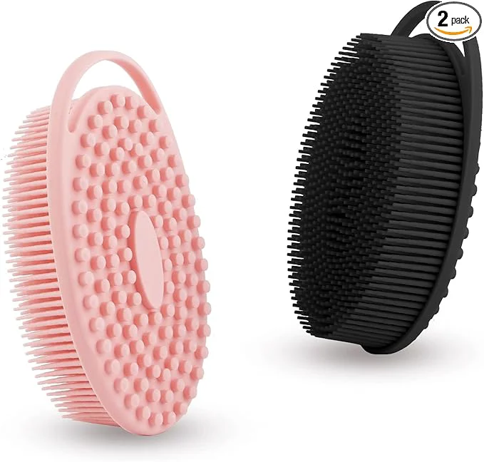 Proven Soft Silicone Body Scrubber 2 PCS Silicone Body Shower Silicone Loofah 2 in 1 Original