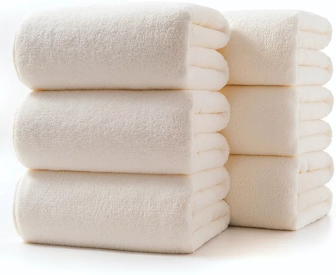 High-Quality Lumimi Towels 6 Piece Soft Microfiber Bath Towel Set Salon Gym Yoga Travel Classic