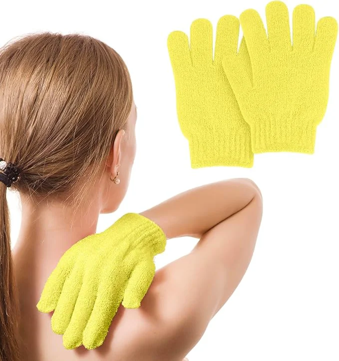 Original MOLOPPO 2 PCS Exfoliating Glove Scrub Gloves Exfoliating Body Exfoliator Genuine