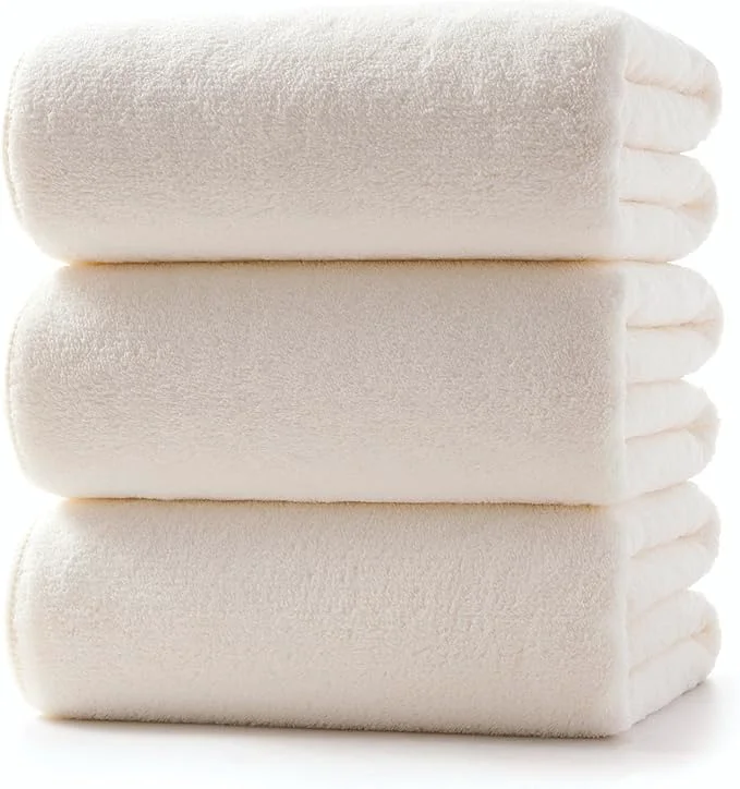 Genuine Lumimi Towels 3 Piece Very Soft Microfiber Bath Sheet Towel Set Super Absorbent