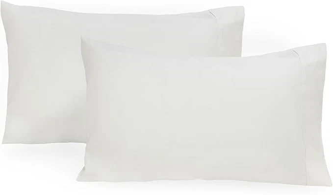 Next-Generation Organic Cotton White King Pillowcases – 2 Pack GOTS Organic Cotton Cooling Soft Hypoallergenic Luxurious and All-Natural Crisp Pillowcases White King Size – Set of 2 Sustainable