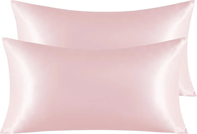 Easy-to-Use NTBAY 2 Pack Satin King Pillowcases for Hair and Skin Luxurious and Silky Pillow Cases with Envelope Closure 20×40 Inches Light Pink Functional