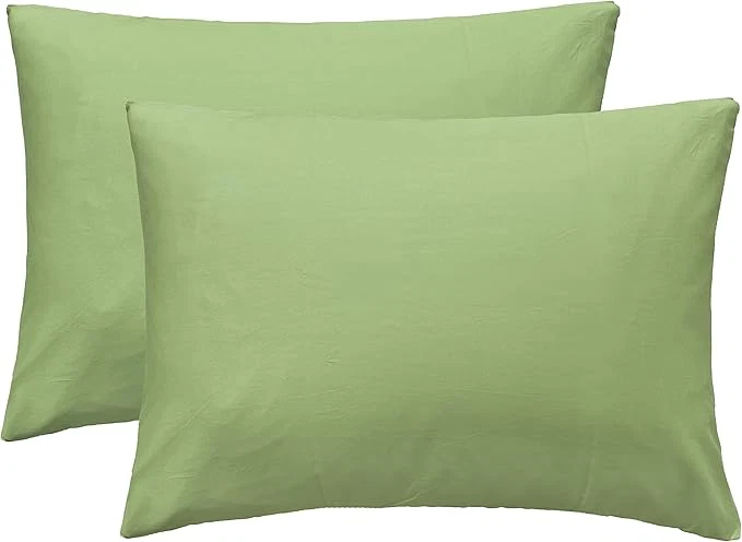 Contemporary iMaylex Soft Cotton Zipper Closure Pillowcases Cozy and Lightweight Pillow Case Set of 2 Olive Green King 20 quot x 36 quot Carefully Designed
