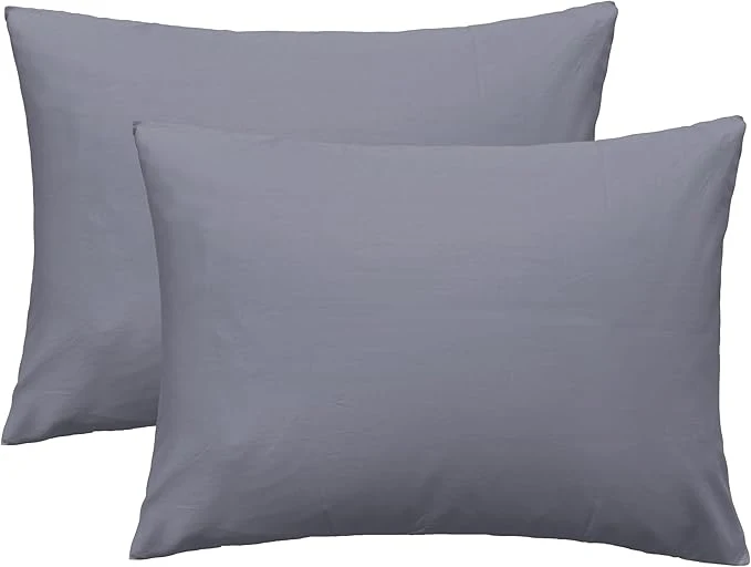 Practical iMaylex Soft Egyption Cotton Zipper Pillow Case Cozy and Lightweight Pillowcase Set of 2 Grey Queen 20 quot x 30 quot Detailed