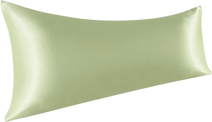 Comfortable NTBAY Satin Body Pillowcase for Hair and Skin Luxurious and Silky Pillow case with Envelope Closure 20×54 Inches Sage Green Fast