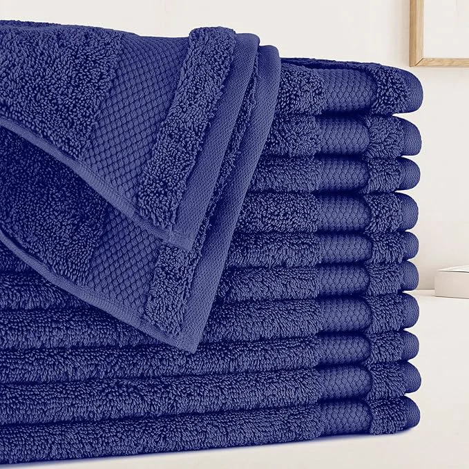 Durable BIOWEAVES Organic Cotton 700 GSM Plush Premium Washcloths 13 x 13 GOTS Contemporary