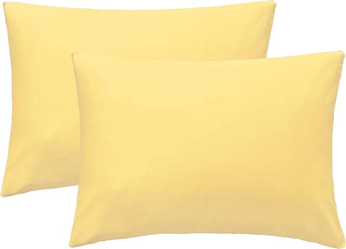 Eco-Friendly iMaylex Soft Egyptian Cotton Zipper Closure Pillowcases Cozy and Lightweight Pillow Case Set of 2 Apricot Queen 20 quot x 30 quot First-Class