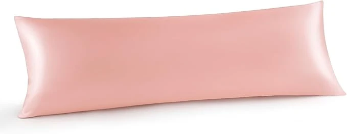 Stylish INFIIXSO Body Pillow Cover with Zipper Luxury Mulberry Silk Body Pillow Case 20×54 Inches Ultra Smooth and Soft Cooling Long Pillowcase Gift for Women Men Coral Verified