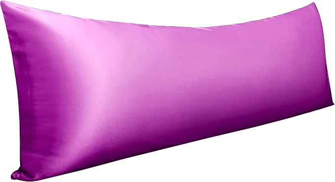 Professional NTBAY Satin Body Pillowcase for Hair and Skin Luxurious and Silky Pillow case with Envelope Closure 20×54 Inches Purple Innovative