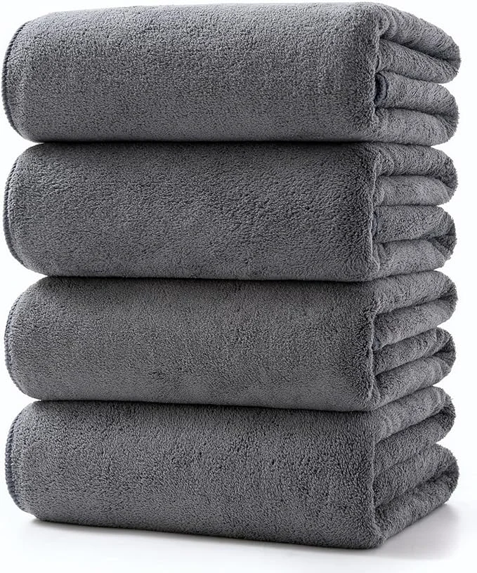 Fine Crafted Lumimi Towels 4 Soft Microfiber Bath Towel Set Salon Gym Yoga Travel Super Fashionable