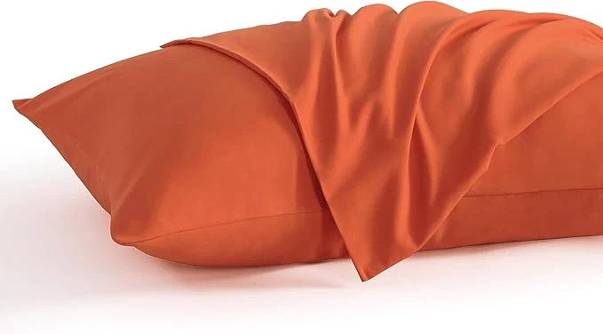 Genuine NTBAY Brunt Orange Microfiber Pillowcases Set of 2 20×26 Inches Soft Wrinkle Fade Resistant Machine Washable Exceptional