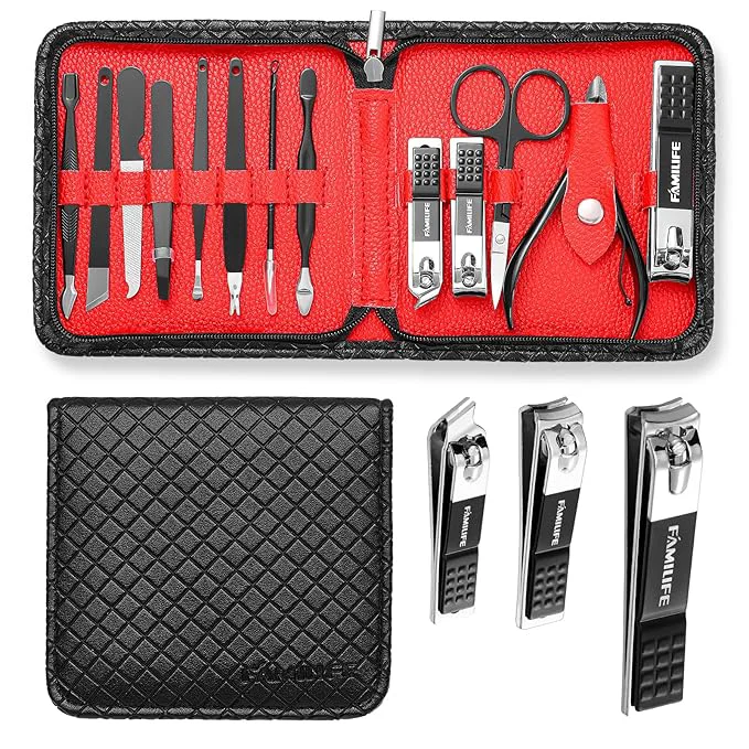 Verified FAMILIFE Nail Kit Professional Manicure Set Manicure Kit Nail Clipper Set Healthy