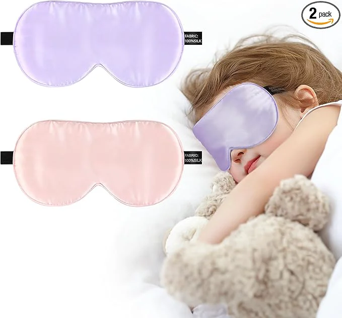 Expertly Made Silk Sleep Eye Mask for Kids Natural Pure Silk Sleeping Masks Easy-to-Use