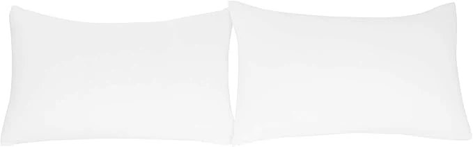 Elegant Stretch Pillowcases – Micro Jersey Knit amp Ultra Soft Standard Size – Set of 2 Pillow Cases White Prestigious