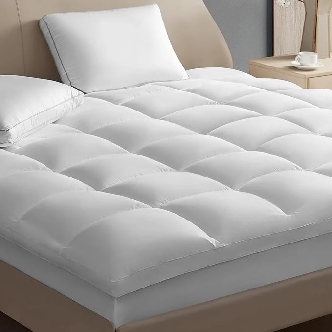 Recyclable Hotel Grand Pillow Top Mattress Topper King Size – Waterproof Mattress Protector Quilted Fitted Mattress Pad Cover with 8-20 Inch Deep Pocket Down Fill 78×80 inch White Modern