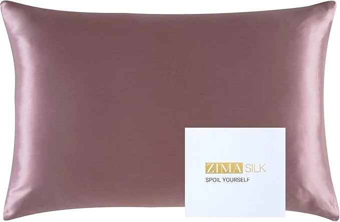 Healthy ZIMASILK 25 Momme Pure Mulberry Silk Pillowcase for Hair and Skin Care Highest Grade 6A Pillow Cases for Women Long-Lasting Durablity Gift for Women Men 1Pc King 20 quot x36 quot Grey Purple Secure