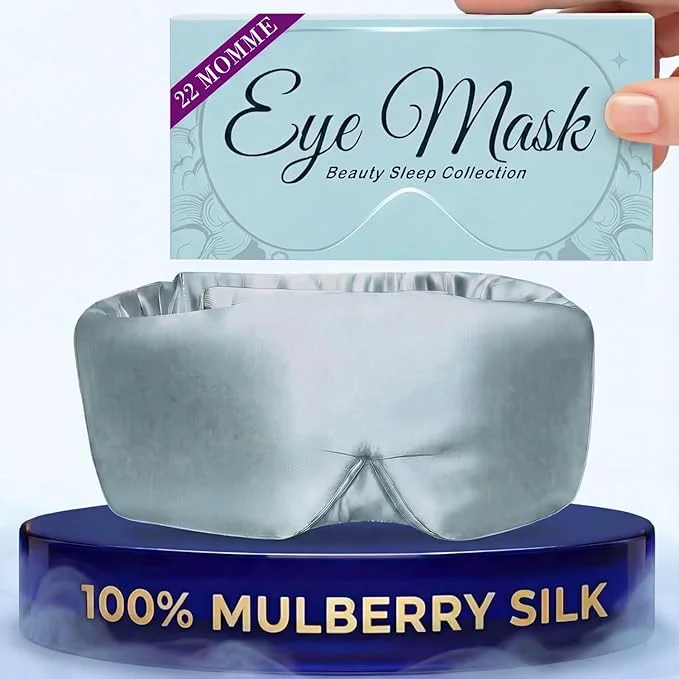 Trendy SLEEP SANCTUARY Pure Mulberry Silk Sleep Mask Enhanced