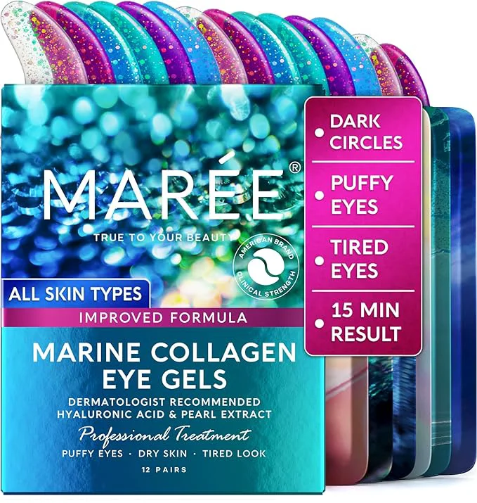 Premium Material MAREE Under Eye Patches for Puffy Eyes and Dark Circles – Under Eye Mask Verified