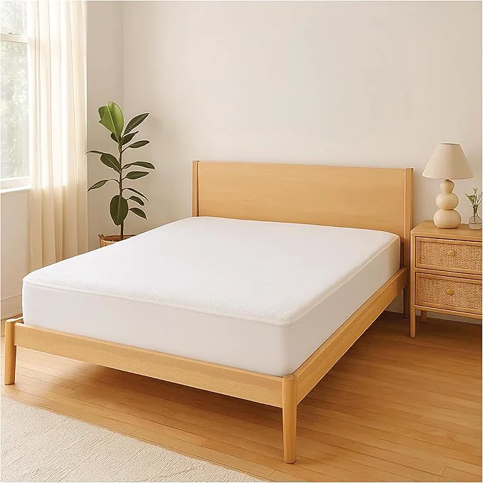 Sophisticated Snuze Soft Terry Mattress Protector – Queen Size Waterproof Cover – Soft Breathable Machine Washable Fits Up to 20 Deep Mattress Eco-Friendly