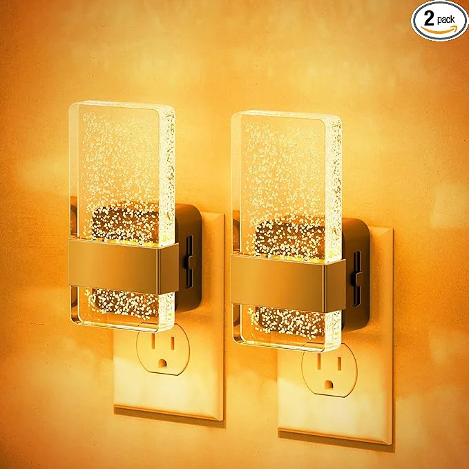 Flexible JandCase Night Lights Plug into Wall Dusk to Dawn Sensor 2000K Amber Warm Safe