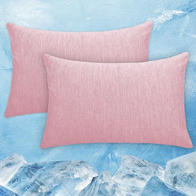 Detailed CHOSHOME Cooling Pillow Cases Zipper Pillow Covers Q-Max gt 0.45 Zippered Pillowcases for Hot Sleepers Soft Breathable Skin-Friendly 4 Pack King 20 quot x36 quot Pink Casual