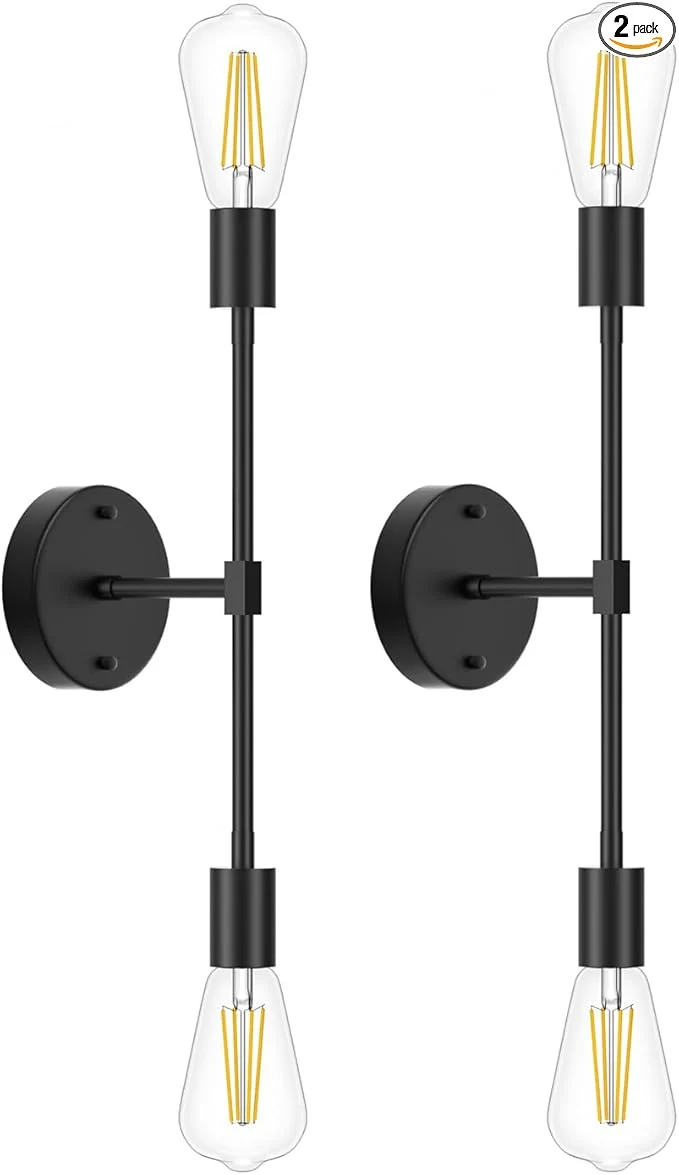 Fast FadimiKoo 2-Light Black Bathroom Light Fixtures Modern Wall Sconces Lighting High-Quality