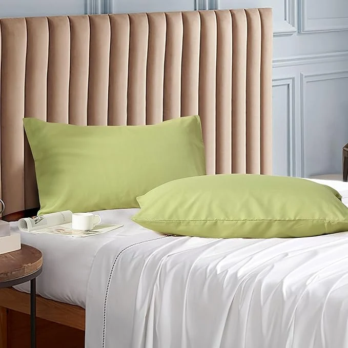 Dependable Evolive Ultra Soft Brushed Microfiber Standard Size 20 quot x30 quot Pillowcases Pair Set of 2 with Envelope Closure 20 quot x30 quot Standard Sage Recyclable