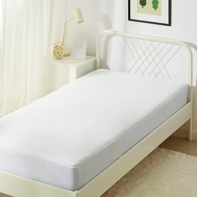 Professional Amazon Basics Waterproof Mattress Protector White Twin XL Reliable