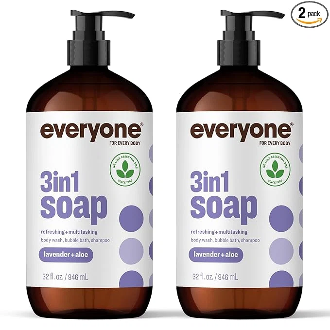 Artisan Everyone 3-in-1 Soap Body Wash Bubble Bath 32 Ounce Lavender and Aloe Elegant