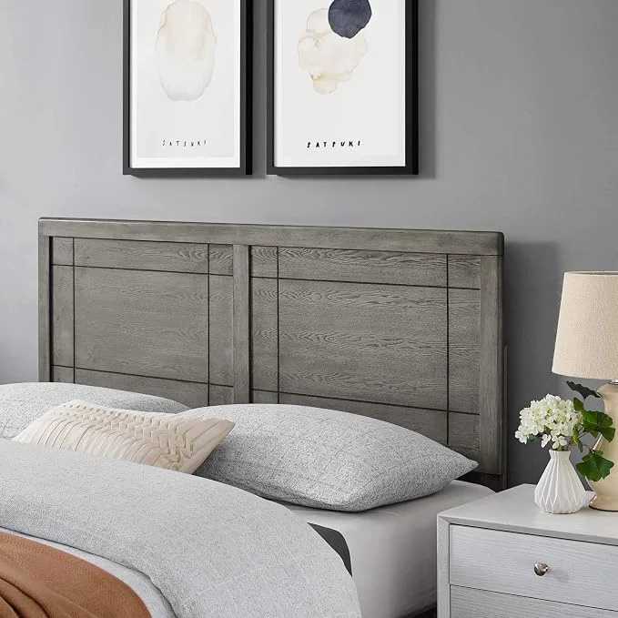 Fast Modway MOD-6221-GRY Archie Full Wood Headboard Gray Casual