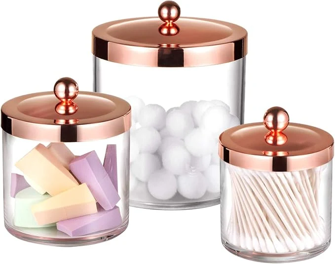 Professional SheeChung 3-Pack Plastic Apothecary Jars User-Friendly